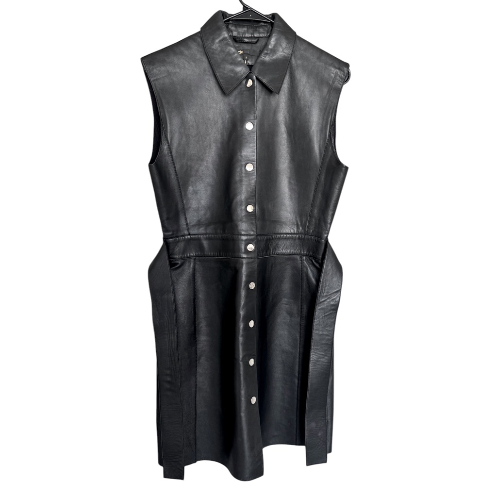 Maje Black Leather Dress